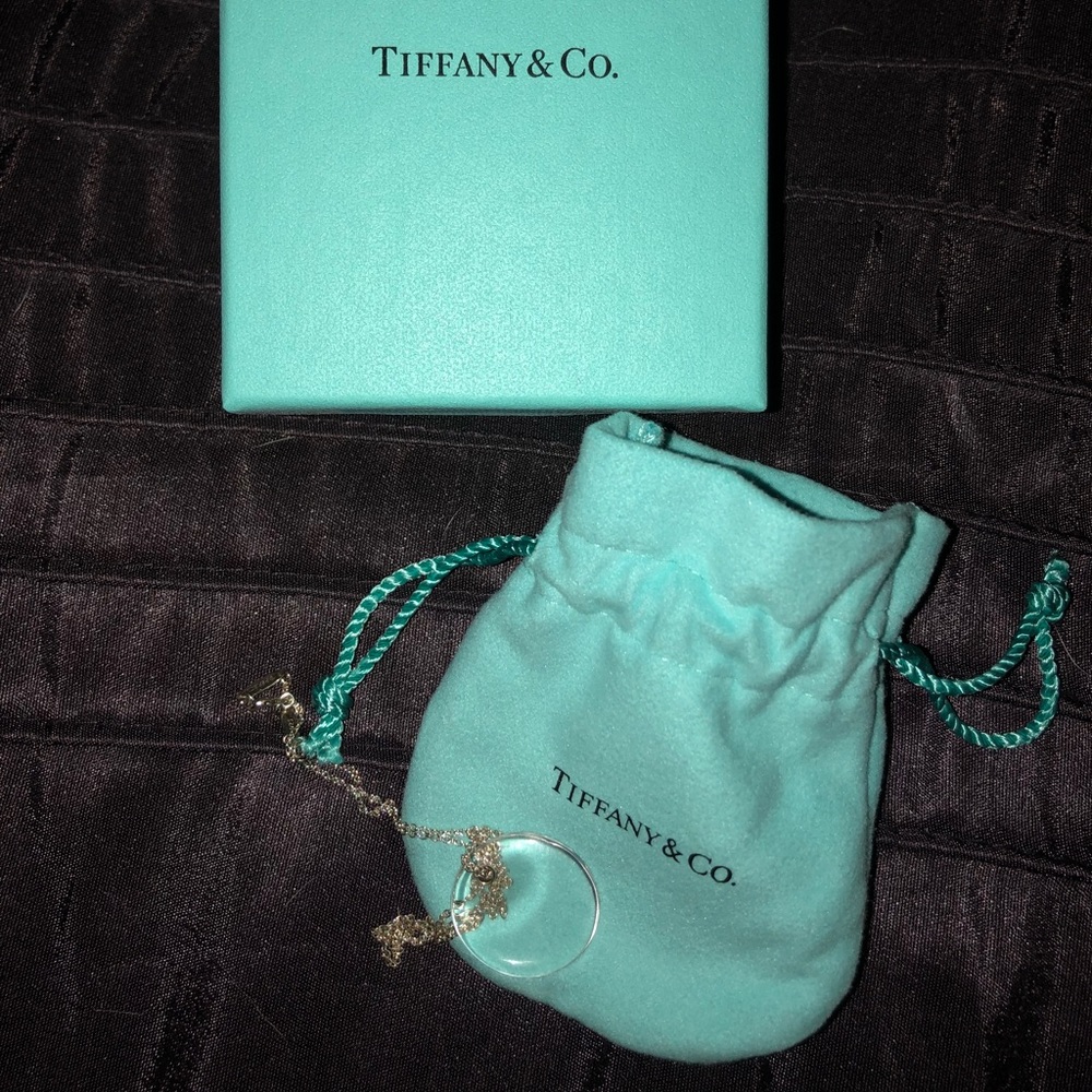 Tiffany clear pendant necklace